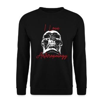 Liebe Anthropologie Wissenschaft Prähistorische Archäologie - Unisex Pullover - Schwarz - Vorne - Alina (178cm) & Michal (187cm)