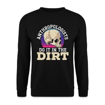 Anthropologist Do It In The Dirt Anthropology - Unisex Sweatshirt - black - Front - Alina (178cm) & Michal (187cm)