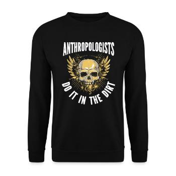 Anthropologist Do It In The Dirt Anthropology - Unisex Sweatshirt - black - Front - Alina (178cm) & Michal (187cm)