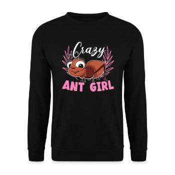 Crazy Ant Girl Fourmi Chuchoter Fourmi Amateur Insecte - Sweat-shirt Unisexe - noir - Devant - Alina (178cm) & Michal (187cm)