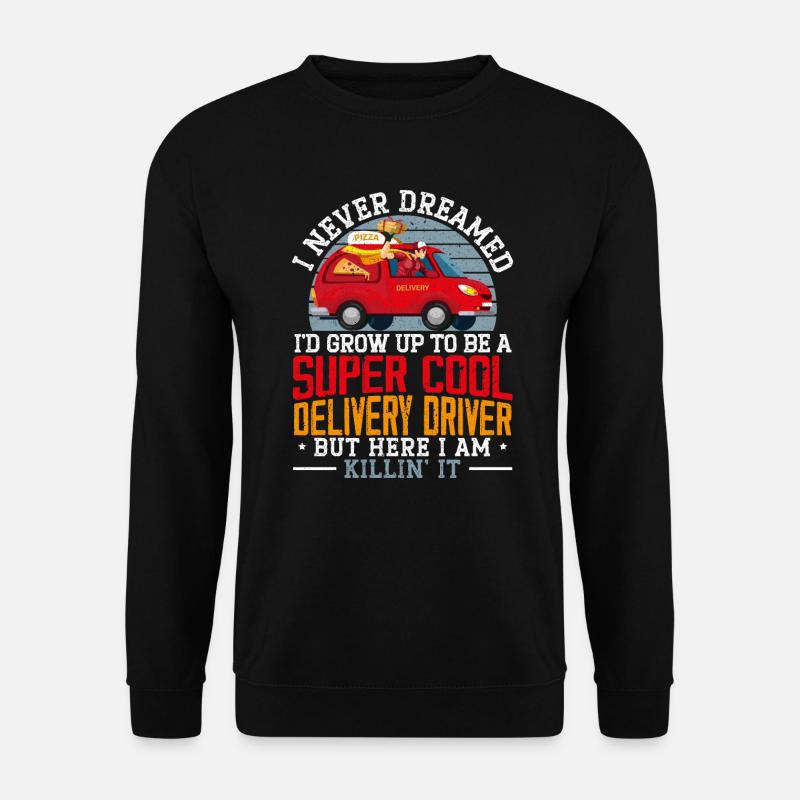 Super Cool Lieferfahrer Kurier Essenslieferung - Unisex Pullover - Schwarz