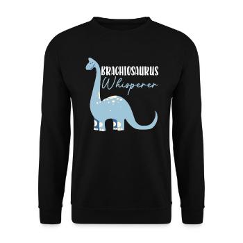 Brachiousaurus Whisperer Dinosaurier Paläontologe - Unisex Pullover - Schwarz - Vorne - Alina (178cm) & Michal (187cm)