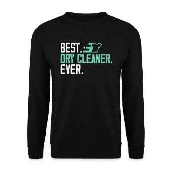 Meilleur nettoyeur à sec de tous les temps Profession Nettoyage à sec - Sweat-shirt Unisexe - noir - Devant - Alina (178cm) & Michal (187cm)