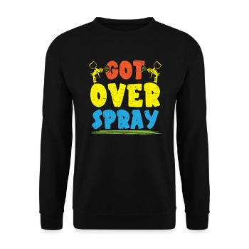 Überwunden Spray Auto Detaillierung Auto Karosserielackierer - Unisex Pullover - Schwarz - Vorne - Alina (178cm) & Michal (187cm)