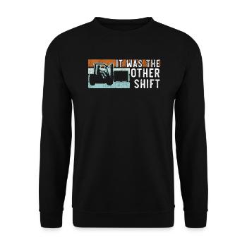 Es war das andere Shift-Gabelstapler-Fahrerlager - Unisex Pullover - Schwarz - Vorne - Alina (178cm) & Michal (187cm)