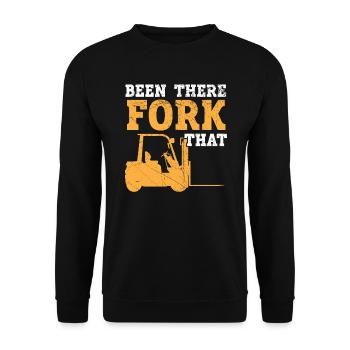Été là Fourche cet entrepôt d’opérateur de chariot élévateur - Sweat-shirt Unisexe - noir - Devant - Alina (178cm) & Michal (187cm)