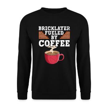 Bricklayer Fueled By Coffee Drinker Brickmason - Unisex Sweatshirt - black - Front - Alina (178cm) & Michal (187cm)