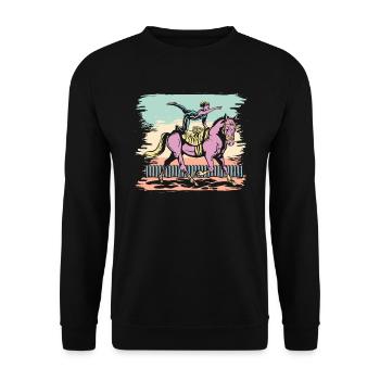 Saut à cheval Voltigeur Équitation Équitation - Sweat-shirt Unisexe - noir - Devant - Alina (178cm) & Michal (187cm)
