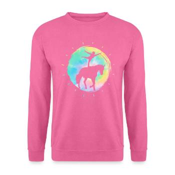 Pferd Voltigierer Reiten Reiten - Unisex Pullover - Pink - Vorne