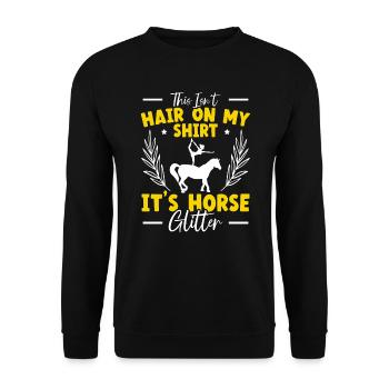 Ce ne sont pas des cheveux sur ma chemise, ce sont des paillettes de cheval - Sweat-shirt Unisexe - noir - Devant - Alina (178cm) & Michal (187cm)