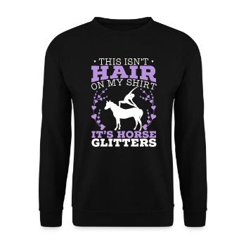 Ce ne sont pas des cheveux sur ma chemise, ce sont des paillettes de cheval - Sweat-shirt Unisexe - noir - Devant - Alina (178cm) & Michal (187cm)