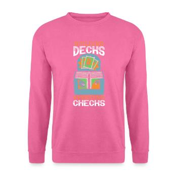 Building Decks Spending Checks Collecteur de cartes - Sweat-shirt Unisexe - rose - Devant