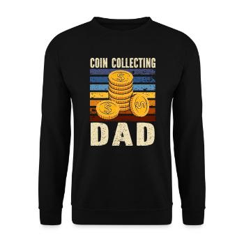 Münzsammler Vater Münzsammler Numismatiker - Unisex Pullover - Schwarz - Vorne - Alina (178cm) & Michal (187cm)