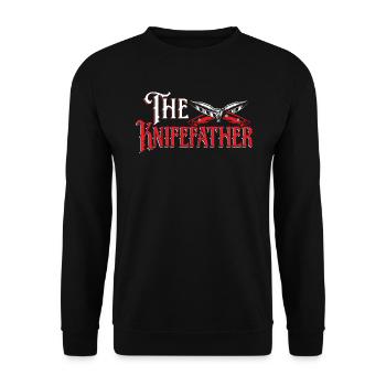 The Knifefather Knife sammelt Best Dad Ever - Unisex Pullover - Schwarz - Vorne - Alina (178cm) & Michal (187cm)