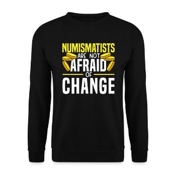 Collecte de pièces de collection numismate - Sweat-shirt Unisexe - noir - Devant - Alina (178cm) & Michal (187cm)