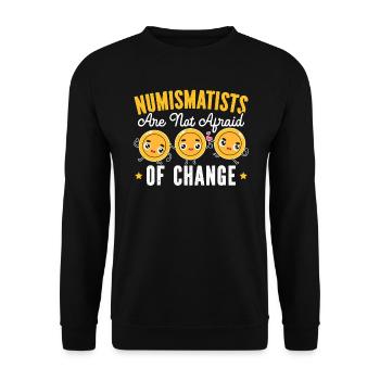 Collecte de pièces de collection numismate - Sweat-shirt Unisexe - noir - Devant - Alina (178cm) & Michal (187cm)
