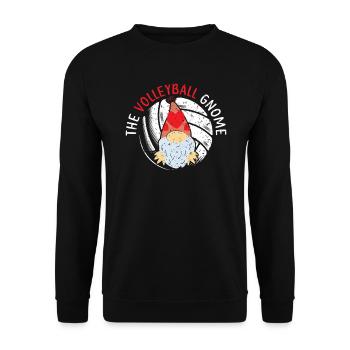 Der Volleyball-Zwerg Frohe Weihnachten - Unisex Pullover - Schwarz - Vorne - Alina (178cm) & Michal (187cm)