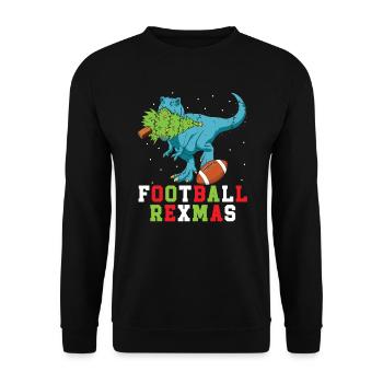 Football Rexmas Joueur de football Noël Jour de Noël - Sweat-shirt Unisexe - noir - Devant - Alina (178cm) & Michal (187cm)