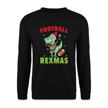 Football Rexmas Joueur de football Noël Jour de Noël - Sweat-shirt Unisexe - noir - Devant - Alina (178cm) & Michal (187cm)