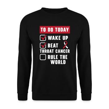 Throat Cancer Head and Neck Cancer Awareness - Unisex Sweatshirt - black - Front - Alina (178cm) & Michal (187cm)