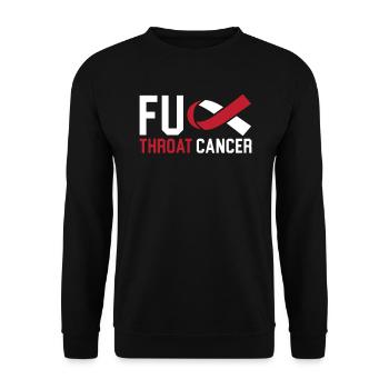 Throat Cancer Head and Neck Cancer Awareness - Unisex Sweatshirt - black - Front - Alina (178cm) & Michal (187cm)