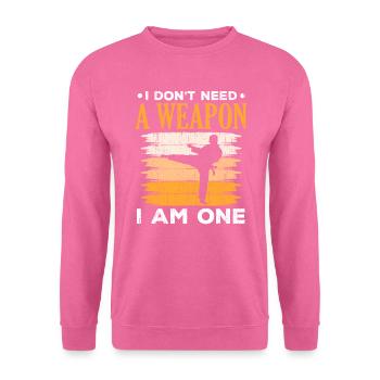 Ich brauche keine Waffe Ich bin ein Taekwondo - Unisex Pullover - Pink - Vorne