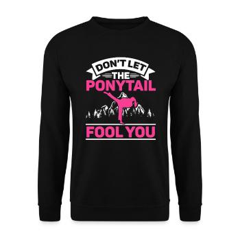 Ne laissez pas la queue de cheval vous tromper MMA Taekwondo Girl - Sweat-shirt Unisexe - noir - Devant - Alina (178cm) & Michal (187cm)