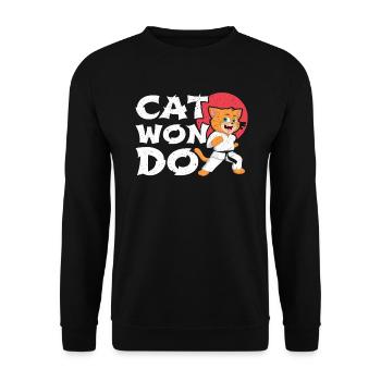 Catwondo MMA Arts Martiaux Mixtes Taekwondo Cat - Sweat-shirt Unisexe - noir - Devant - Alina (178cm) & Michal (187cm)