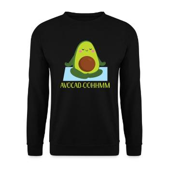 Avocado Yoga Fitness Spiritual Exercise Vegan - Unisex Sweatshirt - black - Front - Alina (178cm) & Michal (187cm)