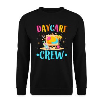 Daycare Teacher Childcare Educator Director - Unisex Sweatshirt - black - Front - Alina (178cm) & Michal (187cm)