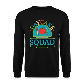 Daycare Teacher Childcare Educator Director - Unisex Sweatshirt - black - Front - Alina (178cm) & Michal (187cm)