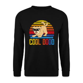 Cool Dood Goldendoodle Doodle Dog Lover Puppy Paw - Sweat-shirt Unisexe - noir - Devant - Alina (178cm) & Michal (187cm)