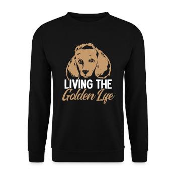 Living The Golden Life Goldendoodle Dog Owner - Unisex Sweatshirt - black - Front - Alina (178cm) & Michal (187cm)