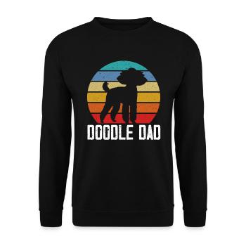 Doodle Papa Goldendoodle Chien Amant Puppy Paw Love - Sweat-shirt Unisexe - noir - Devant - Alina (178cm) & Michal (187cm)
