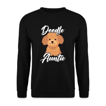 Doodle Auntie Goldendoodle Dog Lover Puppy Paw - Unisex Sweatshirt - black - Front - Alina (178cm) & Michal (187cm)