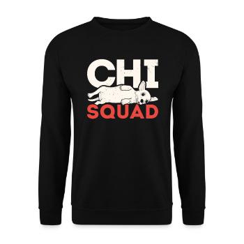 Chihuahua Dog Owner Puppy Lover Paw Love Doggy Pup - Unisex Sweatshirt - black - Front - Alina (178cm) & Michal (187cm)