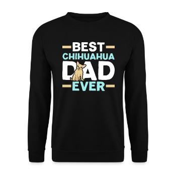 Best Chihuahua Dad Ever Dog Owner Puppy Lover Paw - Unisex Sweatshirt - black - Front - Alina (178cm) & Michal (187cm)