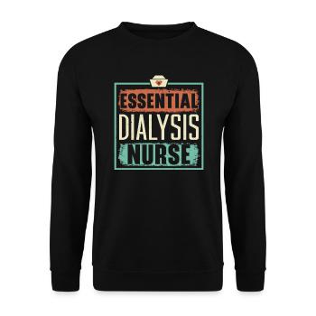 Infirmière en dialyse essentielle Maladie rénale médicale - Sweat-shirt Unisexe - noir - Devant - Alina (178cm) & Michal (187cm)