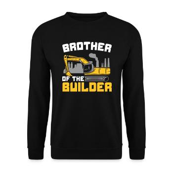 Brother Of The Builder Construction Worker Job - Unisex Sweatshirt - black - Front - Alina (178cm) & Michal (187cm)