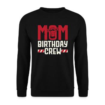 Mom Birthday Crew Construction Worker Profession - Unisex Sweatshirt - black - Front - Alina (178cm) & Michal (187cm)
