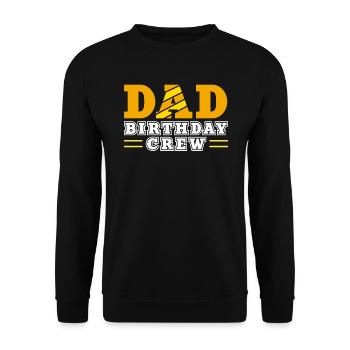 Dad Birthday Crew Construction Worker Profession - Unisex Sweatshirt - black - Front - Alina (178cm) & Michal (187cm)