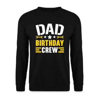 Dad Birthday Crew Construction Worker Profession - Unisex Sweatshirt - black - Front - Alina (178cm) & Michal (187cm)