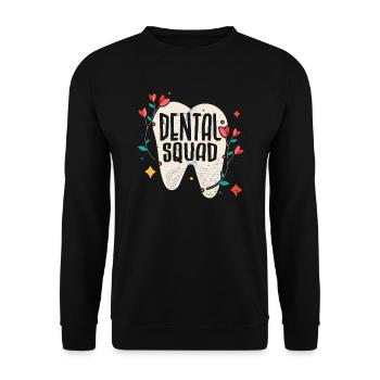 Future dentiste dentiste hygiéniste hygiéniste Escouade dentaire - Sweat-shirt Unisexe - noir - Devant - Alina (178cm) & Michal (187cm)