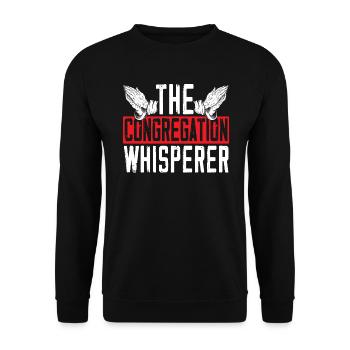 The Congregation Whisperer Pastor Preacher - Unisex Sweatshirt - black - Front - Alina (178cm) & Michal (187cm)