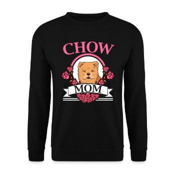 Chow Mom Dog Owner Puppy Lover Paw Love Doggy Pup - Unisex Sweatshirt - black - Front - Alina (178cm) & Michal (187cm)