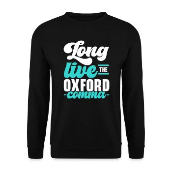 Grammaire Police Anglais Professeur d’écriture Apostrophe - Sweat-shirt Unisexe - noir - Devant - Alina (178cm) & Michal (187cm)