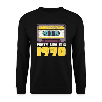 Fête comme si c'était en 1970 - Sweat-shirt Unisexe - noir - Devant - Alina (178cm) & Michal (187cm)