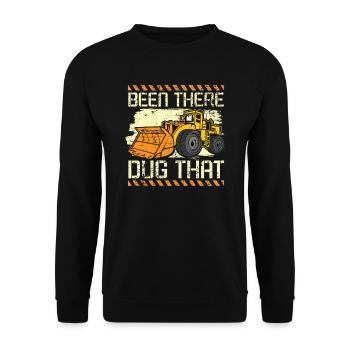 Been There Dug That Excavator Construction Digger - Unisex Sweatshirt - black - Front - Alina (178cm) & Michal (187cm)
