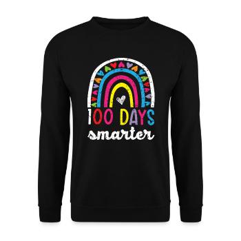 Happy 100th Day Of School Teacher Student Educator - Unisex Sweatshirt - black - Front - Alina (178cm) & Michal (187cm)