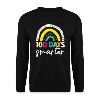 Joyeux 100e jour d’école enseignant élève éducateur - Sweat-shirt Unisexe - noir - Devant - Alina (178cm) & Michal (187cm)